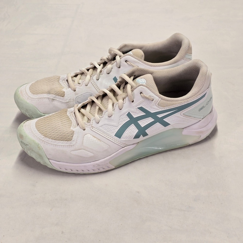 Asics Gel-Challenger‎ 13 Womens Tennis Shoes White Smoke Blue 1042A164 Size 10